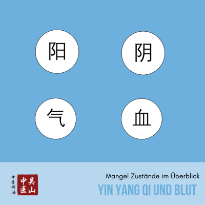 Yin Yang Qi und Blut - Mangel Zustände Überblick